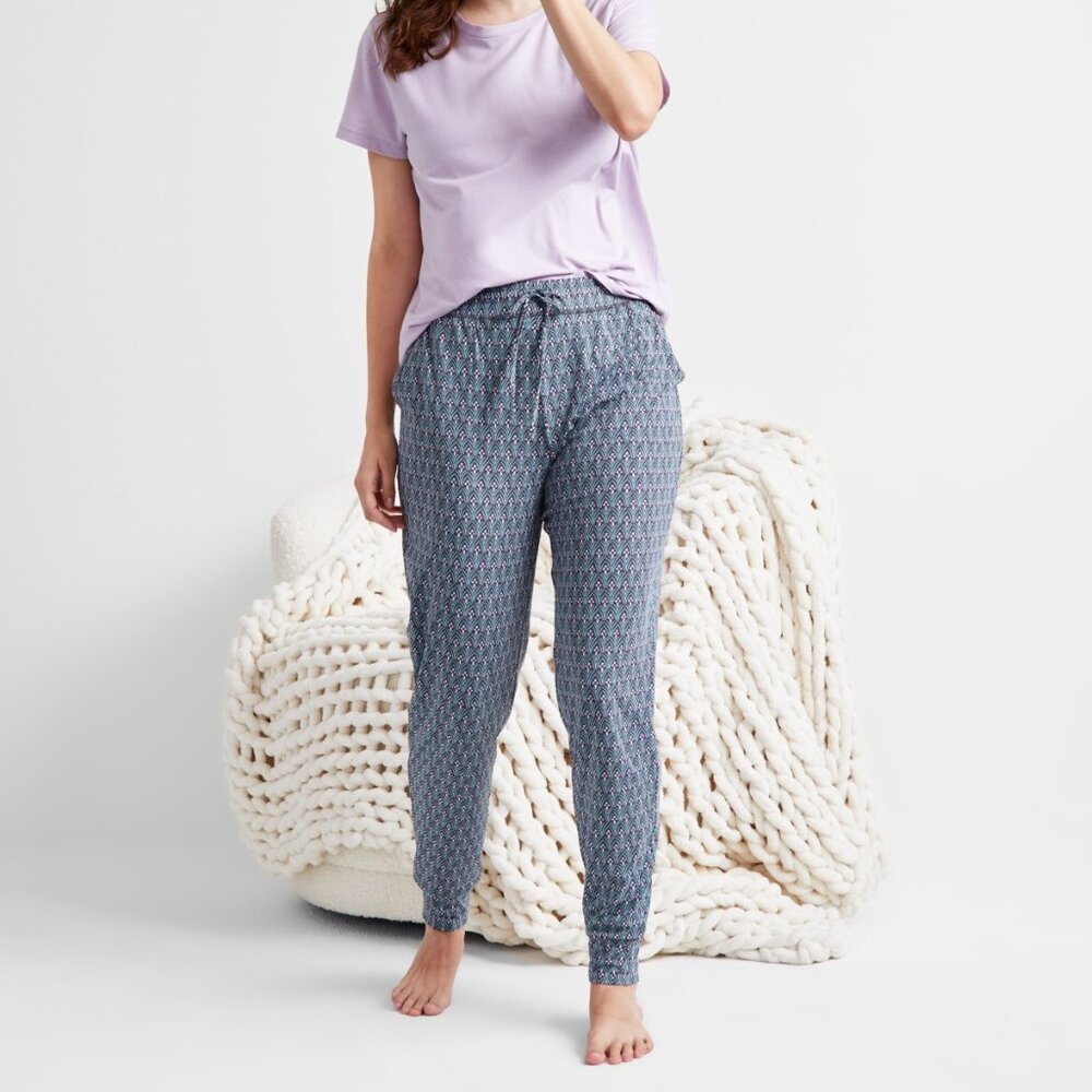 #70. State of Day Printed Jogger Pajama Pants Xs-3X